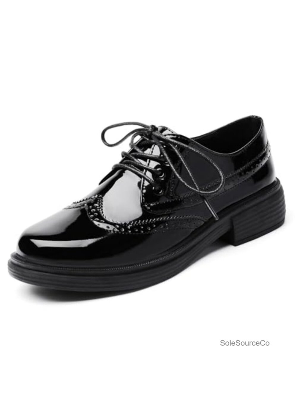 Womens Oxford Lace Up Slip On Business Dress Work Shoes Patent Leather